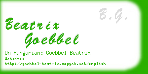 beatrix goebbel business card